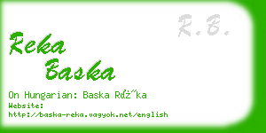 reka baska business card